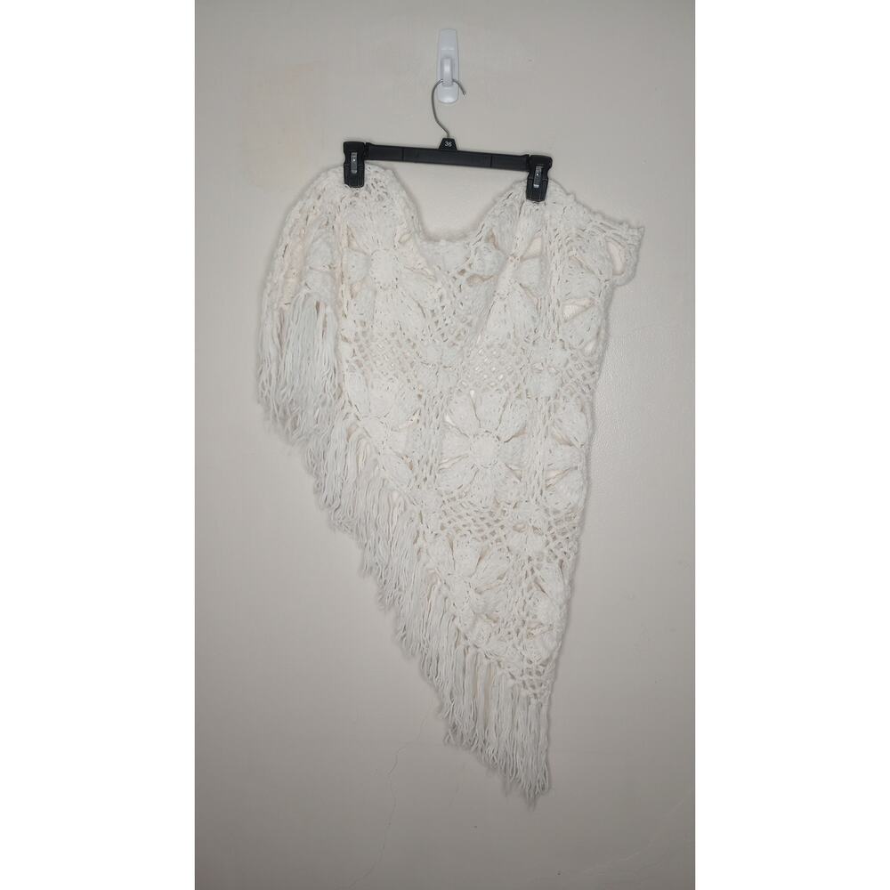 Handmade White Crochet Shawl